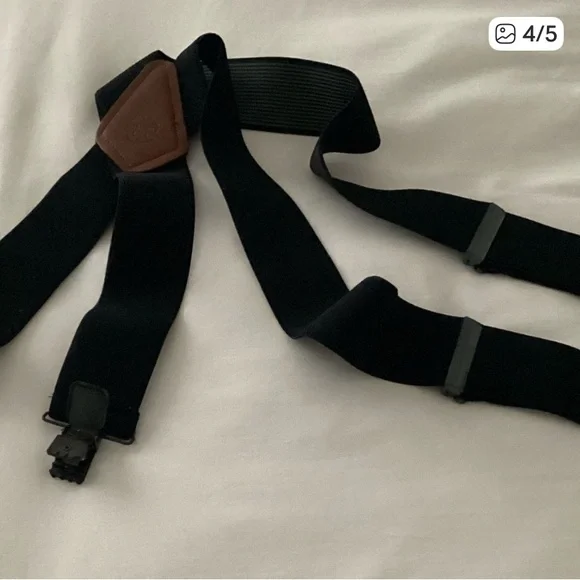 Men’s Black Suspenders - Picture 3 of 5